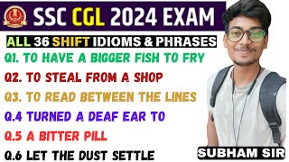 All Idioms amp phrases asked in CGL 2024 Idioms and phrases for SSC CGL CHSL CPO MTS CDS [upl. by Malaspina56]