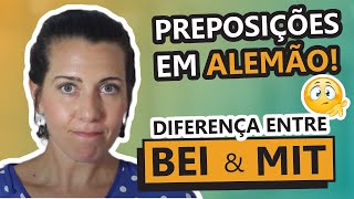 A diferença das preposições BEI e MIT PreposiçõesEmAlemao DeclinacaoEmAlemao ingridlenk [upl. by Anaitak]