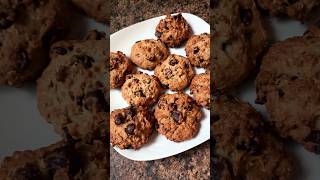 Banana Oatmeal Chocolate Chip Cookies 🍪 baking cookies chocolatechipcookies foodasmr oatmeal [upl. by Hackett610]