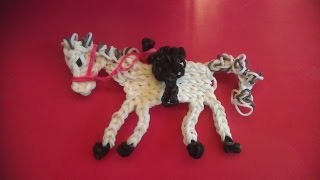 Rainbow loom Nederlands paard van Sinterklaas Amerigo charm ontwerp van Sandy Fiegen [upl. by Grata]