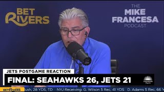 Jets Lose Wild One to Seattle 2621  Mike Francesa Postgame Reaction [upl. by Otiv]