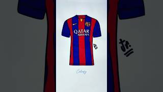 FC Barcelona shirt Coloring fcbarcelona barcelona españa championsleague football futbol asmr [upl. by Bilbe]