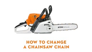 How To Replace Your STIHL Chainsaw Chain  Chainsaw Maintenance  STIHL Chainsaw  STIHL GB [upl. by Pollock]