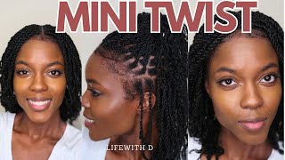 MINI TWIST ON SHORT NATURAL HAIR  FT OUTRE X PRESSION TWIST HAIR [upl. by Aliet]