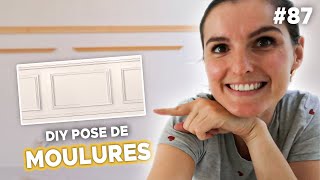 Tuto DIY  pose de MOULURES murales cimaises soubassements   tribulationsdanais [upl. by Flanna]