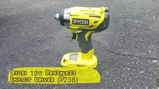 Ryobi 18v Brushless Impact Driver P238 Removing Lug Nuts [upl. by Annahsad314]