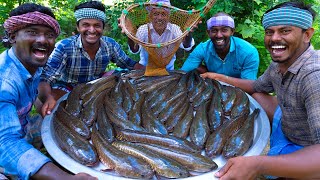 SNAKEHEAD MURREL FISH  Viral Meen  River Fish Fry Cooking In Village  Village Fish Fry Recipe [upl. by Karla]