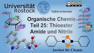 Organische Chemie Teil 25 Thioester Amide und Nitrile [upl. by Norrahs655]