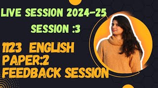 Olevels English session 03 1123 Feedback Paper 2 [upl. by Malik214]