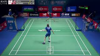 LEE ZII JIA VS ANDERS ANTONSEN HUELVA BWF WORLD CHAMPIONSHIPS 2021 [upl. by Betteann]