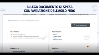 BONUS NIDO 2024 Allegare documenti di spesa con cambio asilo nido [upl. by Wyck769]