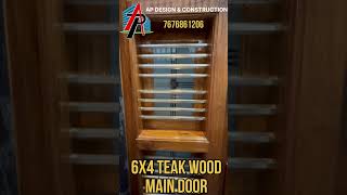 6x4 TEAK WOOD MAIN DOOR teakdoor interiordesign house decorbangalore builder construction [upl. by Aseefan]