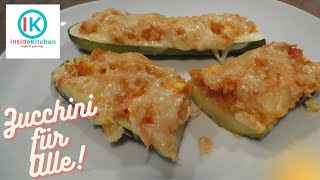 Vegetarisch gefüllte Zucchini aus dem Ofenohne Fleisch  perfektes Rezept  einfach zufrieden 6 [upl. by Neitsabes]