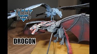 McFarlane Toys DROGON Game of Thrones Dragon COLLECTIBLE FIGURE unboxing amp review [upl. by Eahsel]