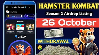 Hamster Kombat Season 2 🤑 Hamster Season 2 Airdrop Launch Date  HMSTR 💎 Withdrawal Big Update [upl. by Asirret]