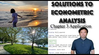 【Solutions to Econometric Analysis】Tutorial 5 Chapter 3 Least Squares Regression Application [upl. by Airahs]