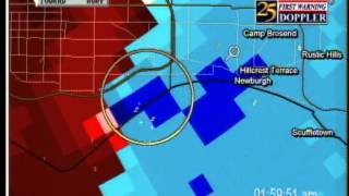 NEWS 25 EvansvilleNewburghBoonville Tornado Coverage  November 6 2005 [upl. by Letnuahs689]