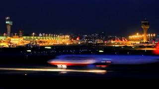 Istanbul Ataturk Airport Night TimeLapse HD [upl. by Pincas]