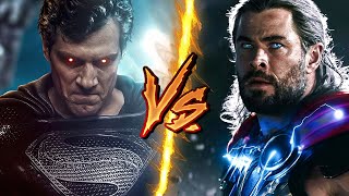 Thor vs Superman  Marvel vs DC Full Fight [upl. by Ocsirf]