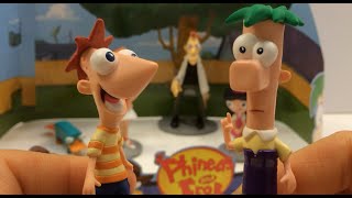 Phineas and Ferb Figurine Playset from the Disney Store Channel XD HD [upl. by Parik]