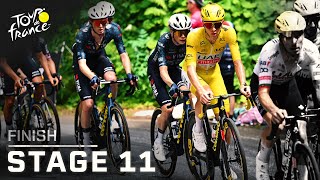 Highlights 2024 Tour de France Stage 11 finish  Cycling on NBC Sports [upl. by Sidran]