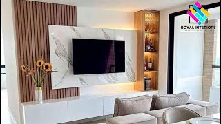 New ideas of media wall design  customise Tv wall work in Dubai l youtubeshorts royalinteriorsuae [upl. by Stent]