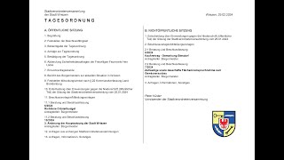 Sitzung d Stadtverordnetenversammlung Wriezen 29022024  Beginn 1900 Livestream [upl. by Eelyahs]