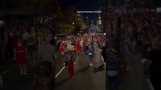 Thriller Flash Mob Dances Down Sixth Avenue at NYC Halloween Parade [upl. by Philipson]