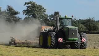 Articulated Tractor Power  John Deere 9520 on Duels Drilling with Simba Freeflow Drill [upl. by Anyar]