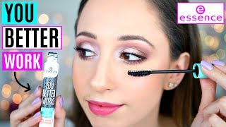 Essence You Better Work Volume amp Curl Mascara worth it  Review Wear Test [upl. by Aglo]