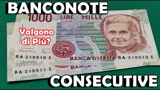 Banconote Consecutive Valgono di Più Valore Banconote con Numeri Seriali Consecutivi [upl. by Galloway]