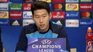 토트넘 손흥민 유창한 2개국어 기자회견 현장 Heung Min Son and Mauricio Pochettino attended a press conference [upl. by Kahler]