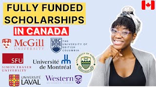 7 FULLY FUNDED SCHOLARSHIPS IN CANADA FOR INTERNATIONAL STUDENTS  Bachelors  Masters  PhD DEGREES [upl. by Ahsait]