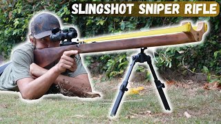 Slingshot Sniper Rifle  Shooting [upl. by Atinrehs]