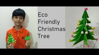 Eco Friendly Christmas Tree  DIY  Christmas Tree Decorating  Origami Christmas Craft [upl. by Celene]