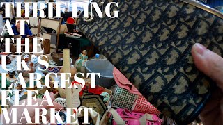 THRIFTING AT THE UKS LARGEST FLEA MARKET  CHARITY SHOP SHOPPING UK  COME THRIFTING WITH US [upl. by Gonroff]