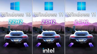 Windows 11 24H2 vs Windows 11 23H2 vs Windows 10 22H2  on Intel CPU [upl. by Nyleda433]