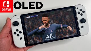 FIFA 22 OLED Nintendo Switch Gameplay [upl. by Kerek324]