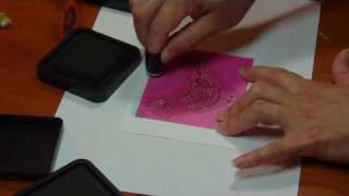 How to use Lines And Dots Stencils with Distress Ink [upl. by Ohaus]