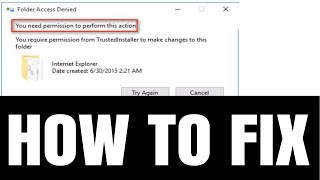 FIXED  You need permission to perform this action  Windows 10Windows 11 [upl. by Swayder293]