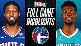 76ERS at HORNETS  EMIRATES NBA CUP 🏆  FULL GAME HIGHLIGHTS  December 3 2024 [upl. by Charie]