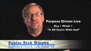 Purpose Driven Life Devotional  It All Starts With God Week 1 Day 1 [upl. by Katey548]