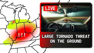 TORNADO Threat Midwest  As It Happened [upl. by Bradan]