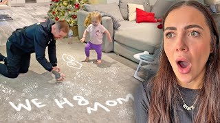 Spray Painting The Carpet And Blaming Our Baby Prank JASMINE WAS FURIOUS [upl. by Leeth]