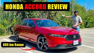 2024 Honda Accord Sport Hybrid Review  885 km of range [upl. by Gorrono]