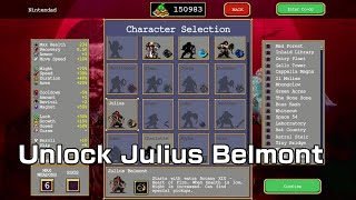 Unlock Julius Belmont in Vampire Survivors Ode to Castlevania [upl. by Litton]