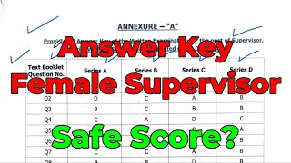 Answer Key Supervisor Exam [upl. by Jephthah]