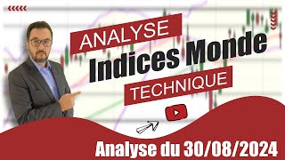 Analyse technique Indices Mondiaux du 30082024 en Vidéo par boursikoter [upl. by Ziegler]