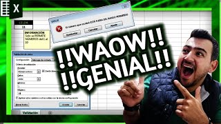 😱🧐 Como usar VALIDACIÓN DE DATOS en Excel en CELDAS y RANGOS [upl. by Elatsyrk]