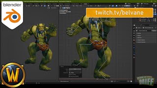 Warcraft art with Blender import a rigged model to Blender with Wow Export [upl. by Sulamith124]